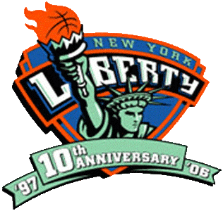 New York Liberty 2006 Anniversary Logo iron on transfers for T-shirts
